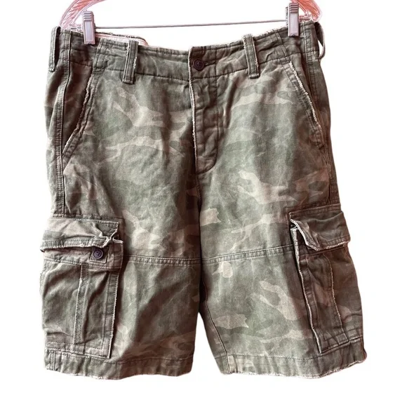 Vintage Abercrombie Fitch Cargo Shorts Men's 34 Heavy Camouflage